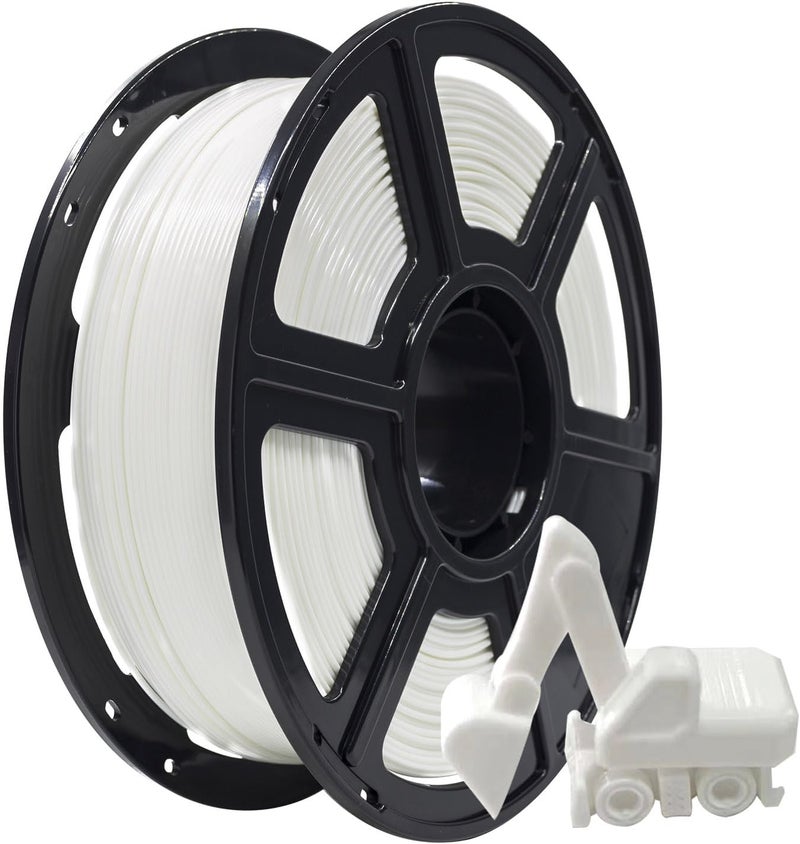 FLASHFORGE خيوط PLA بقطر 1.75 مم، خيوط طابعة ثلاثية الأبعاد 1 كجم (2.2 رطل) بكرة، دقة أبعاد +/- 0.02 مم، خيوط الطباعة ثلاثية الأبعاد سهلة الاستخدام وتناسب معظم طابعات FDM ثلاثية الأبعاد (بيضاء) - Image 1